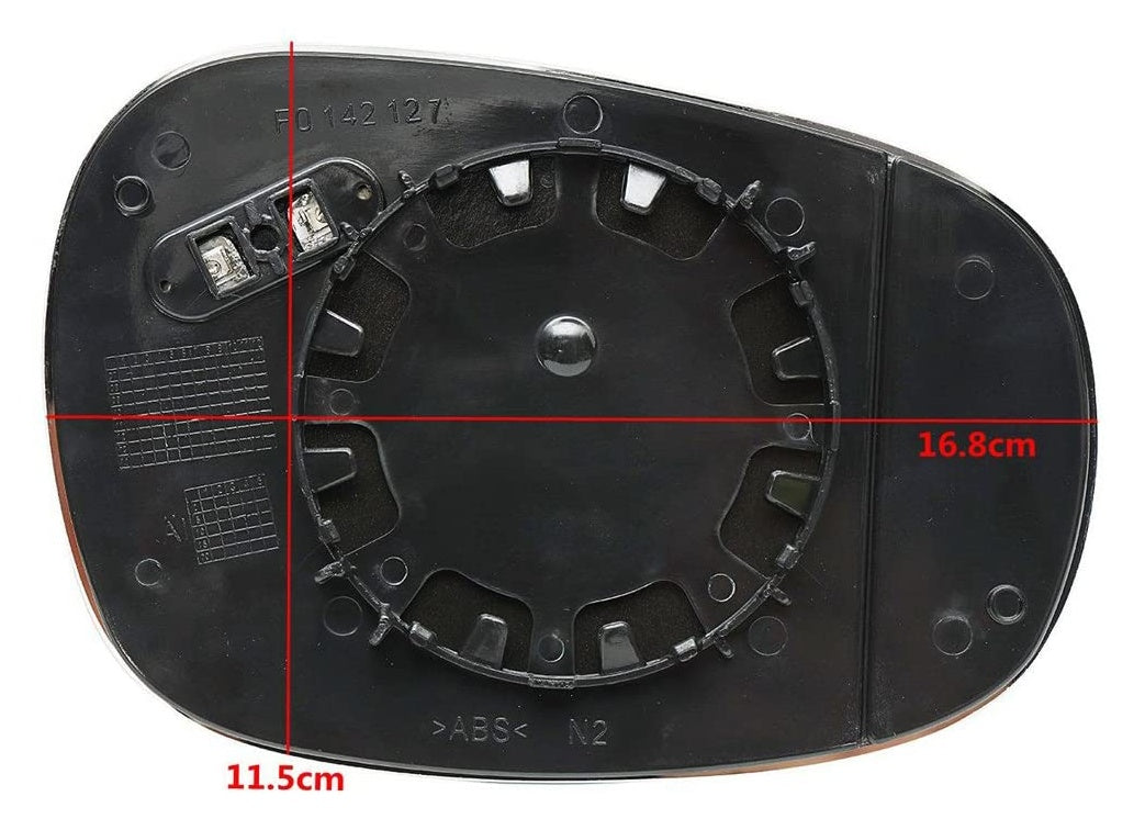 Rearview Mirror Lens With Heated Blue