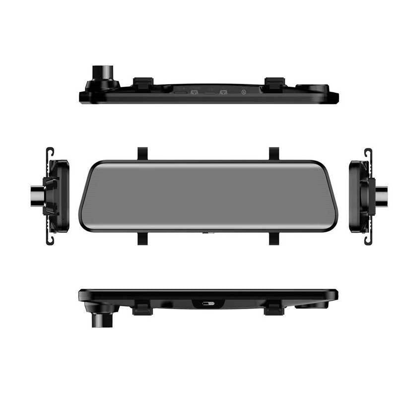 Rétroviseur électronique multimédia en Streaming HD, Vision nocturne avant et arrière, 10 pouces, 12 pouces