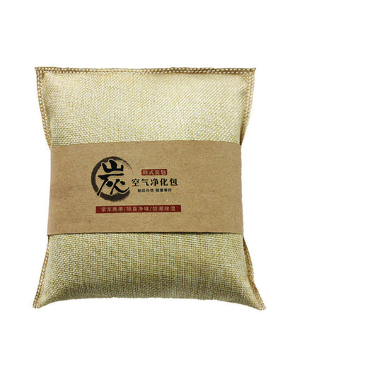 Car 500g Burlap Large Bamboo Charcoal Bag Car Deodorant