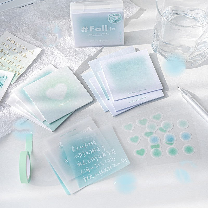 Bloc-notes de boîte de papier de sulfate dégradé de joue bleue de joue pourpre