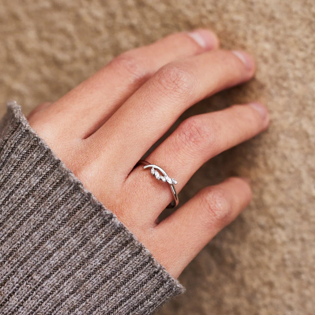 Bague d'index de style européen et américain à la mode simple