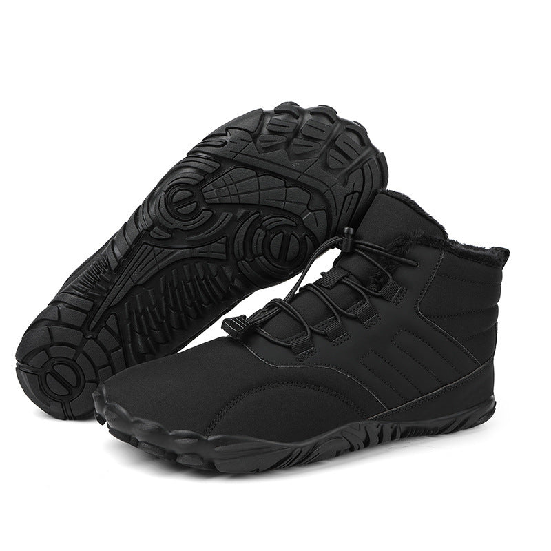 Bottes de neige pour Couple, doublées de polaire, imperméables, chaussures d'extérieur rembourrées en coton, antidérapantes, bottes d'hiver en coton