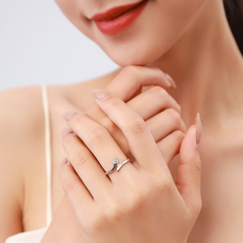 Bague serpent en argent sterling, bague empilable pour femme