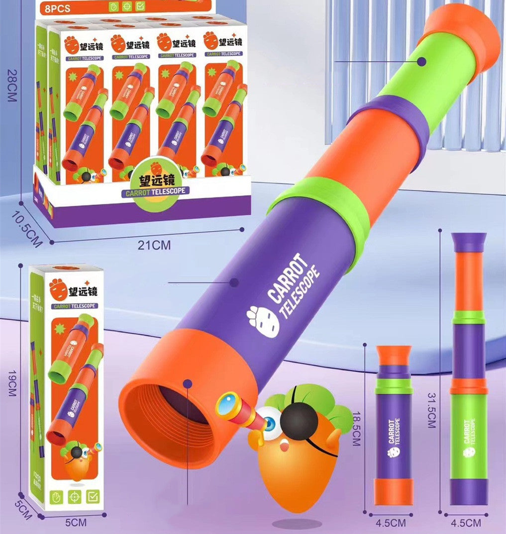 Télescope monoculaire à 3 sections, jouets à mise au point réglable