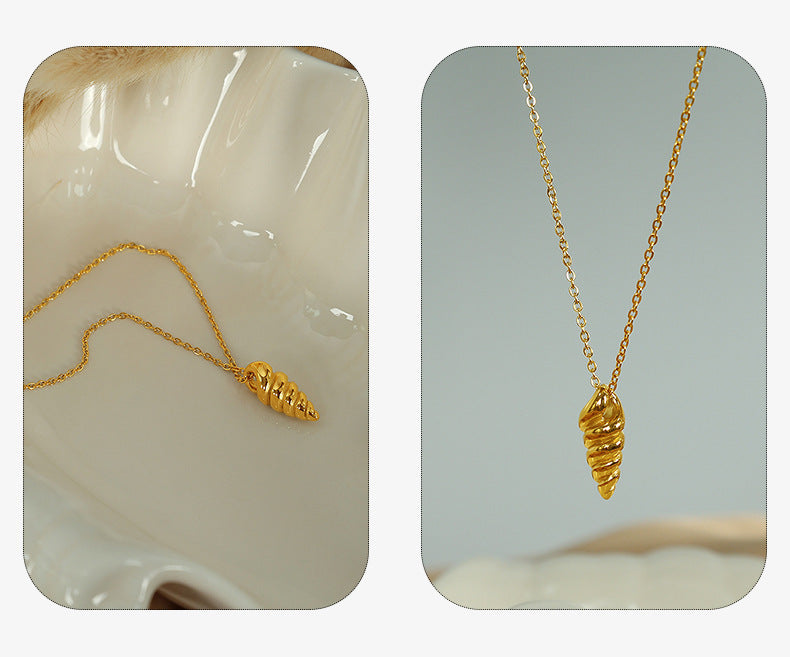 Niche Design Thread Necklace Women's Light Luxury Non-fading Titanium Steel Clavicle Chain