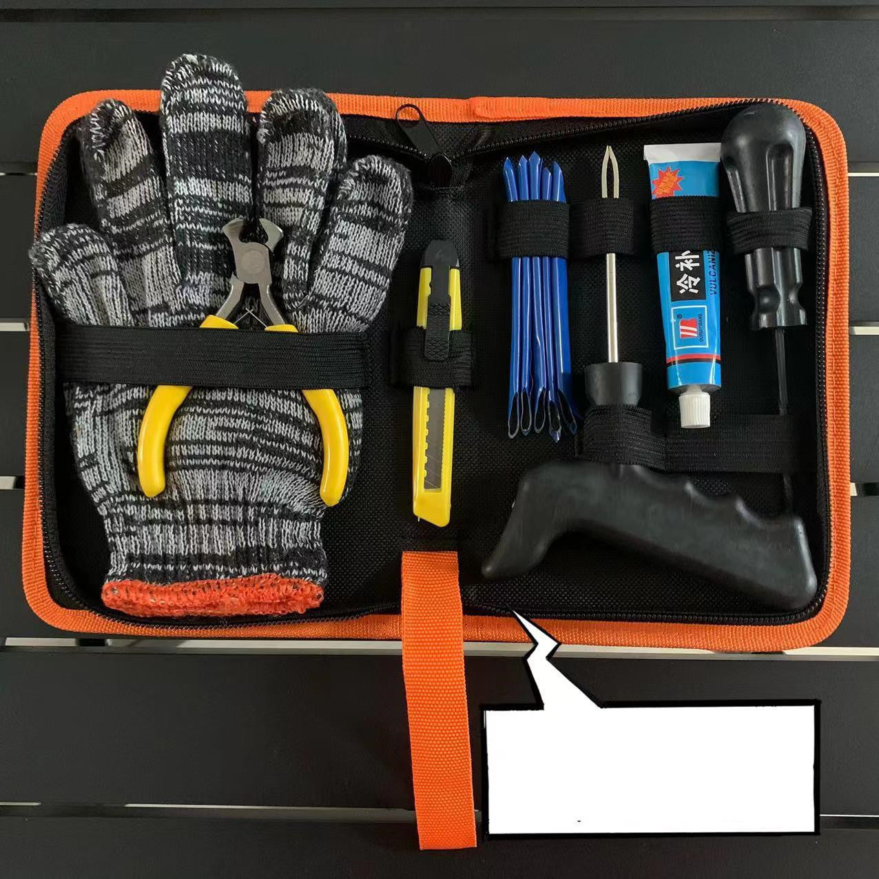Kit de réparation de pneu de voyage pour moto avec frein supérieur