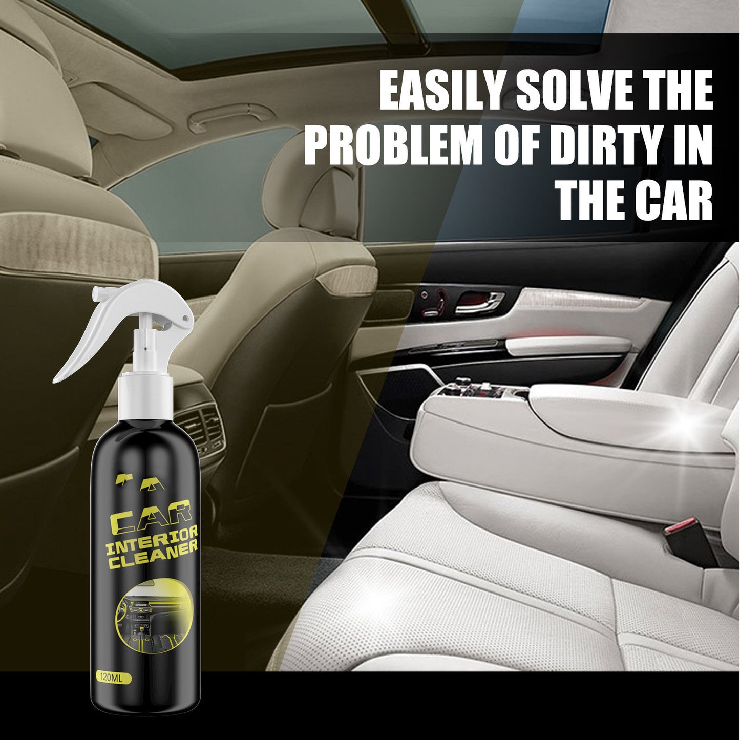 Nettoyant pour rénovation intérieure de voiture, cuir de voiture, plastique, tableau de bord, décontamination, Agent d'entretien