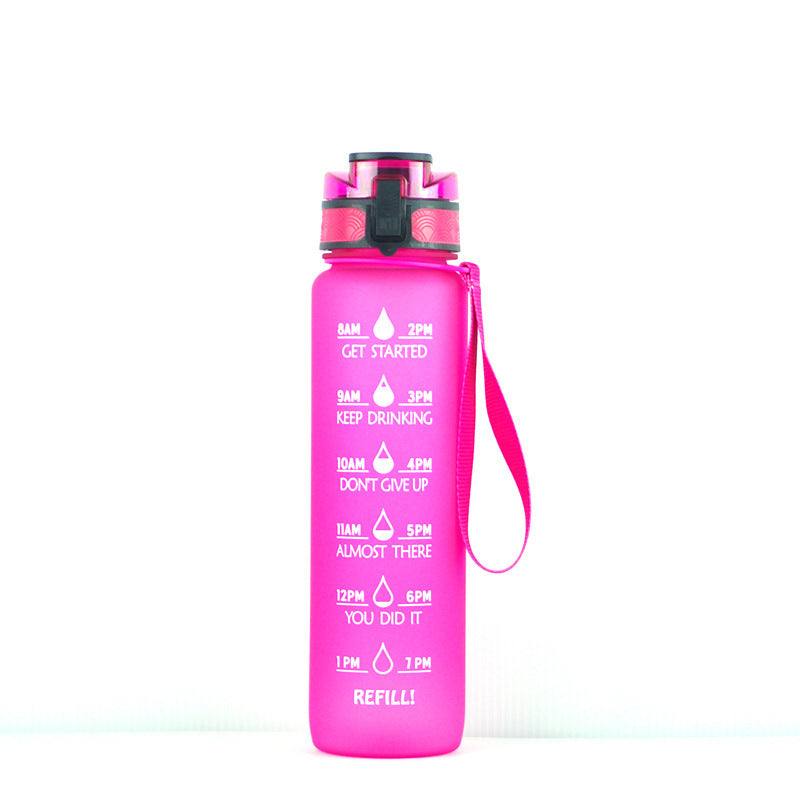 Frasco transparente, botella de agua de 1000ml, botella Kawaii embotellada, infusor sin Bpa, botella de agua transparente para deportes de leche de plástico, taza Kawaii