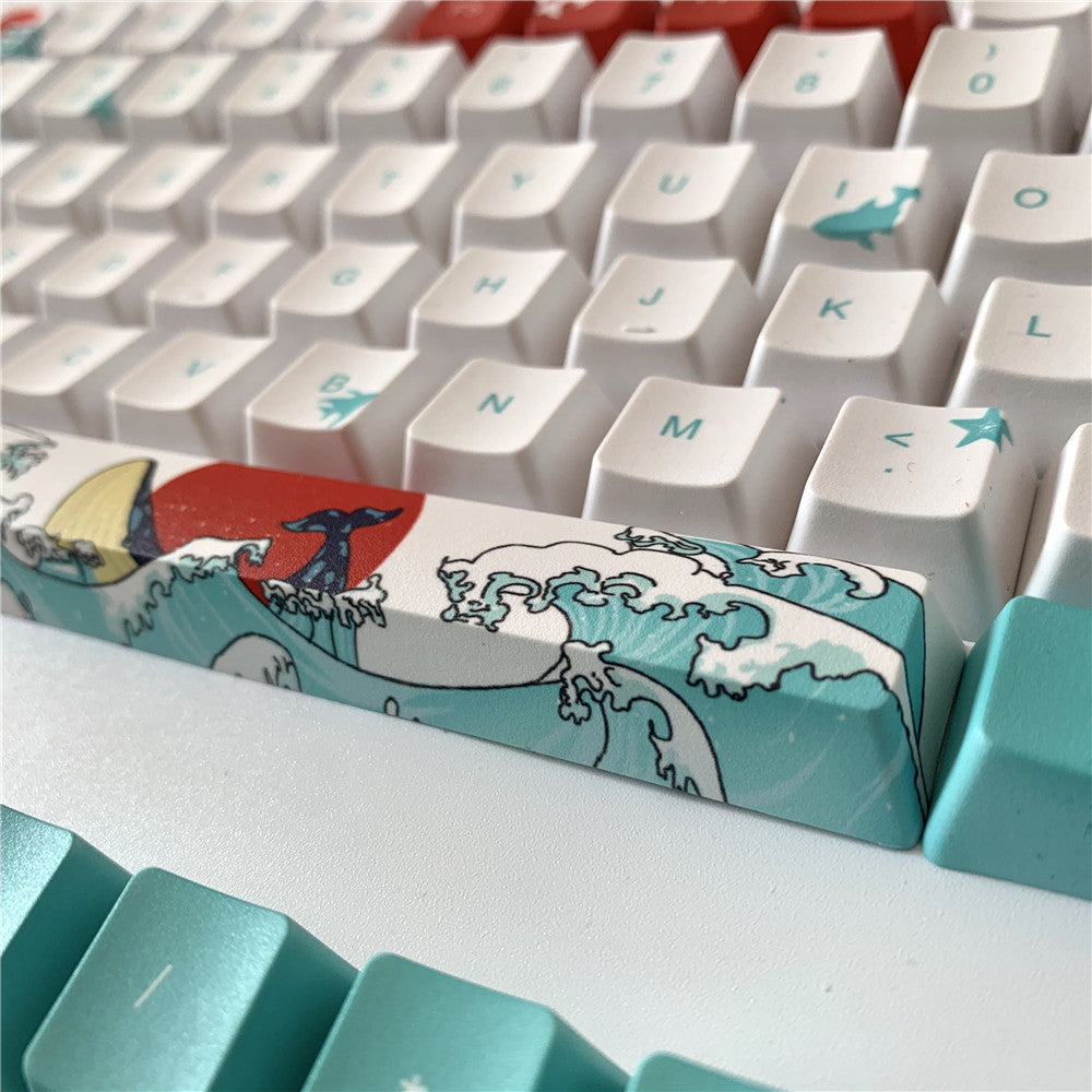 Capuchons de touches de mer de corail, clavier mécanique à Sublimation à cinq faces en PBT