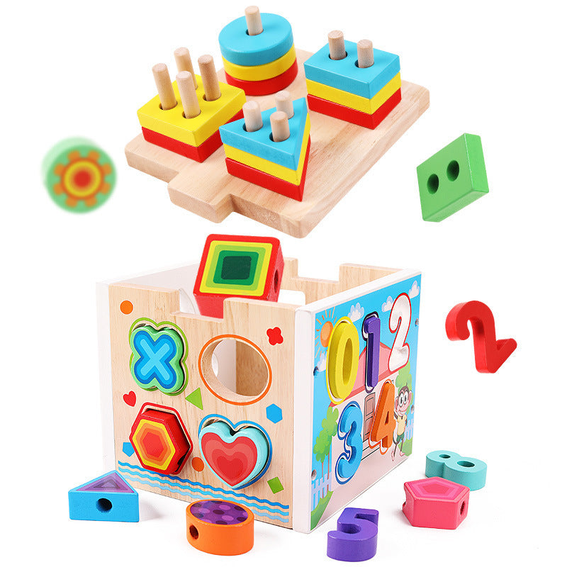 Puzzle pour bébé en forme de bois, jouet assorti