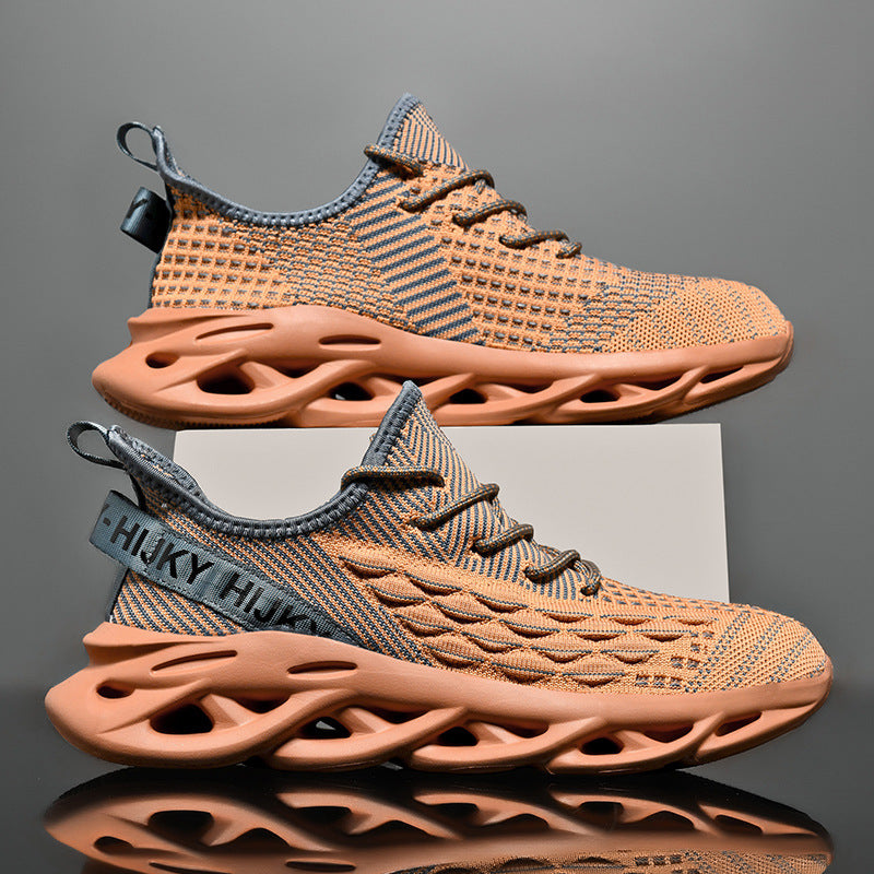 Jinjiang – chaussures légères à fond torsadé pour hommes, baskets Fly-kit en maille torsadée, chaussures collantes froides