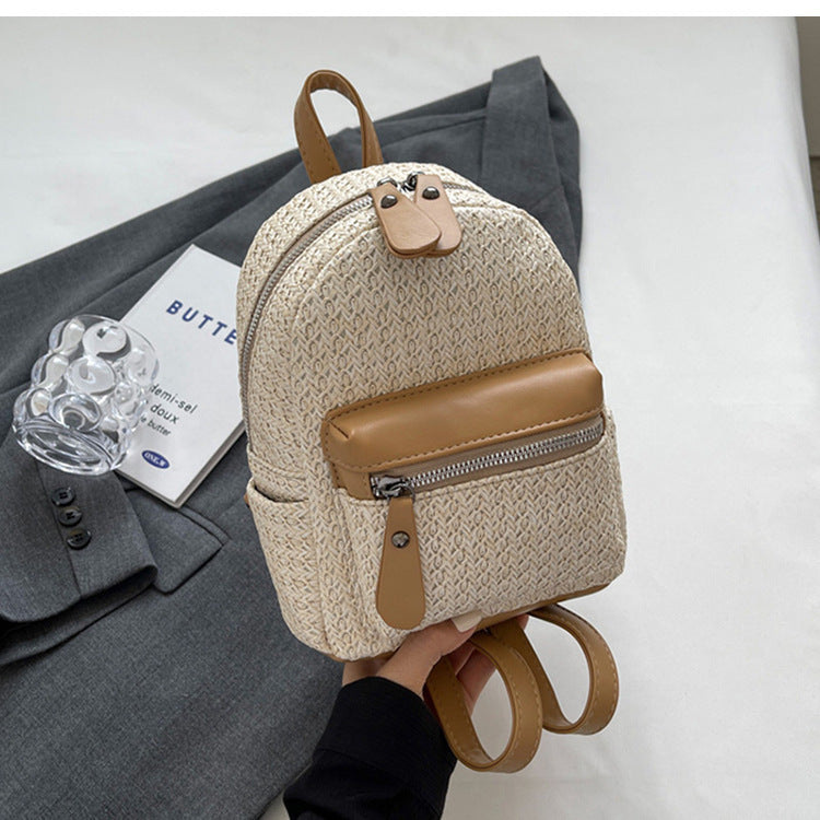 Women's Special-interest Design Straw Backpack Popular This Year