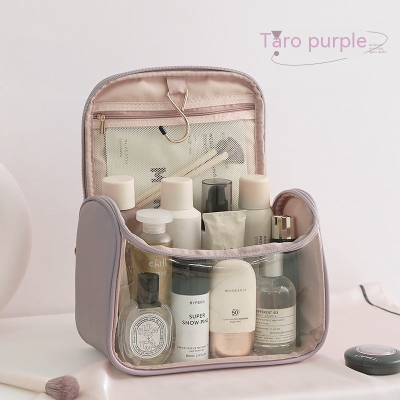 PVC Portable Makeup Transparent Bag Large Capacity Hanging Wash