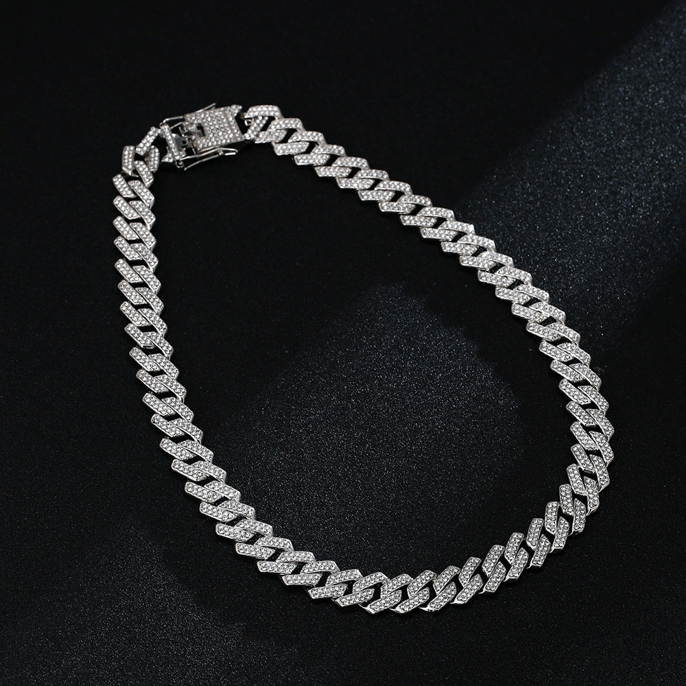 Full Diamond Inlaid Full Diamond Necklace Hipster