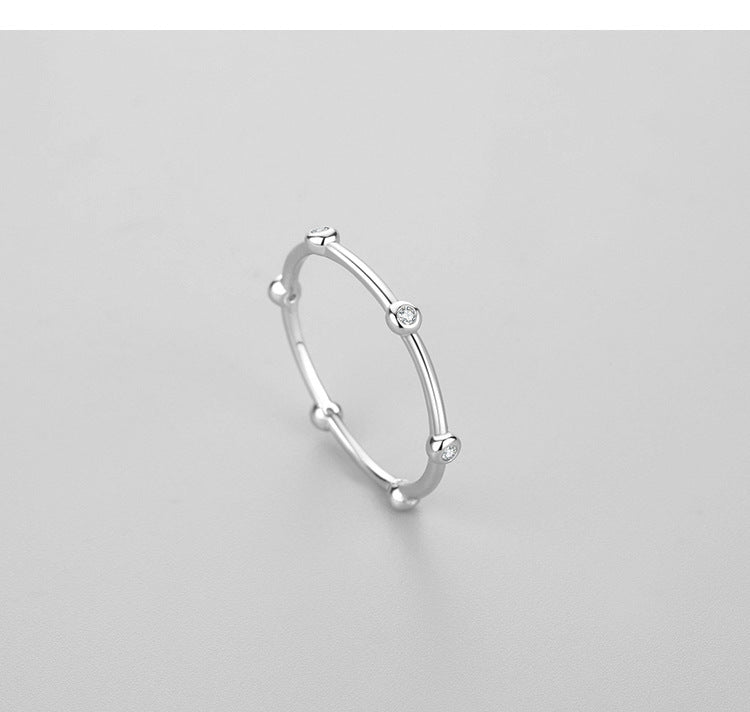 S925 Sterling Silver Simple Ring Female Japanese And Korean Niche
