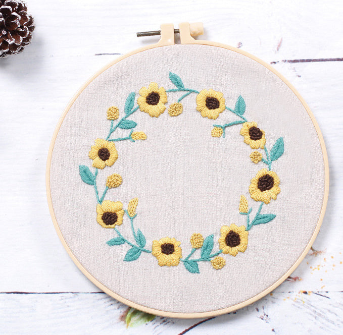 Ensemble de matériel de broderie fait à la main, ensemble de matériel de bricolage, auto-broderie, Style européen