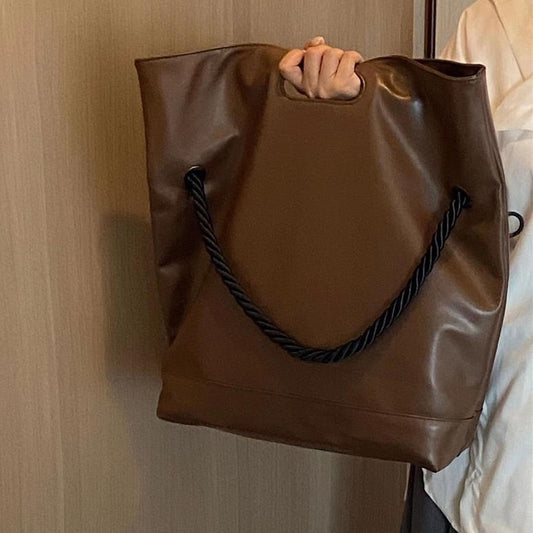 Grand sac fourre-tout de style minimaliste d'automne et d'hiver, niche brillante de personnalité