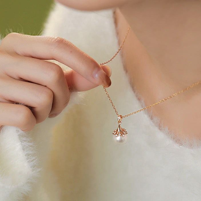 S925 Aura Bright Pearl Necklace