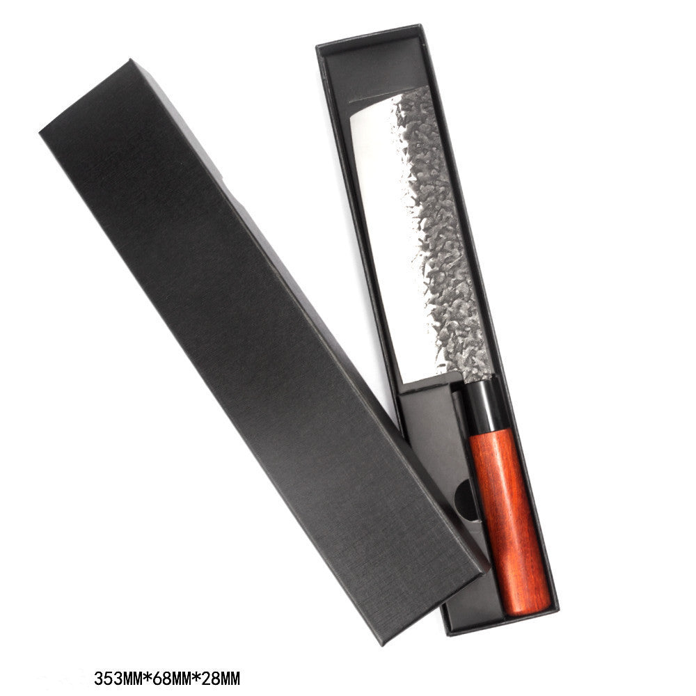 Cuchillo Santoku forjado martillado hecho a mano Cuchillo de chef