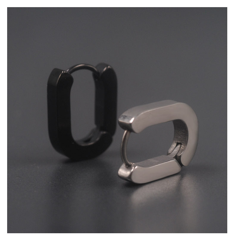 Hip Hop Street Ear Studs Hommes Hiphop Boucles d'oreilles géométriques