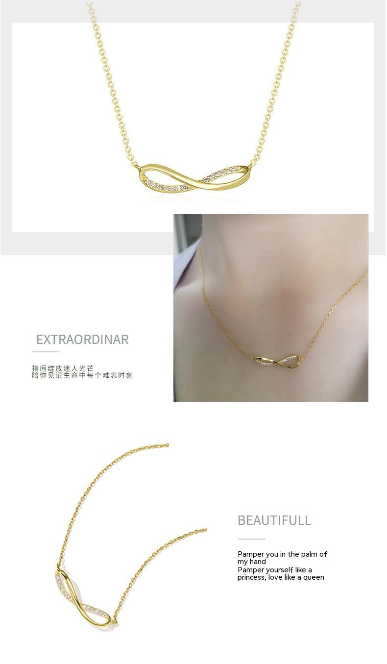 Collier d'été en argent 925 avec 8 mots, amour infini, bijoux pour femmes