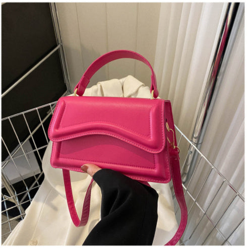 Small Square Women's Fashion Shoulder Solid Color Tote Crossbody
