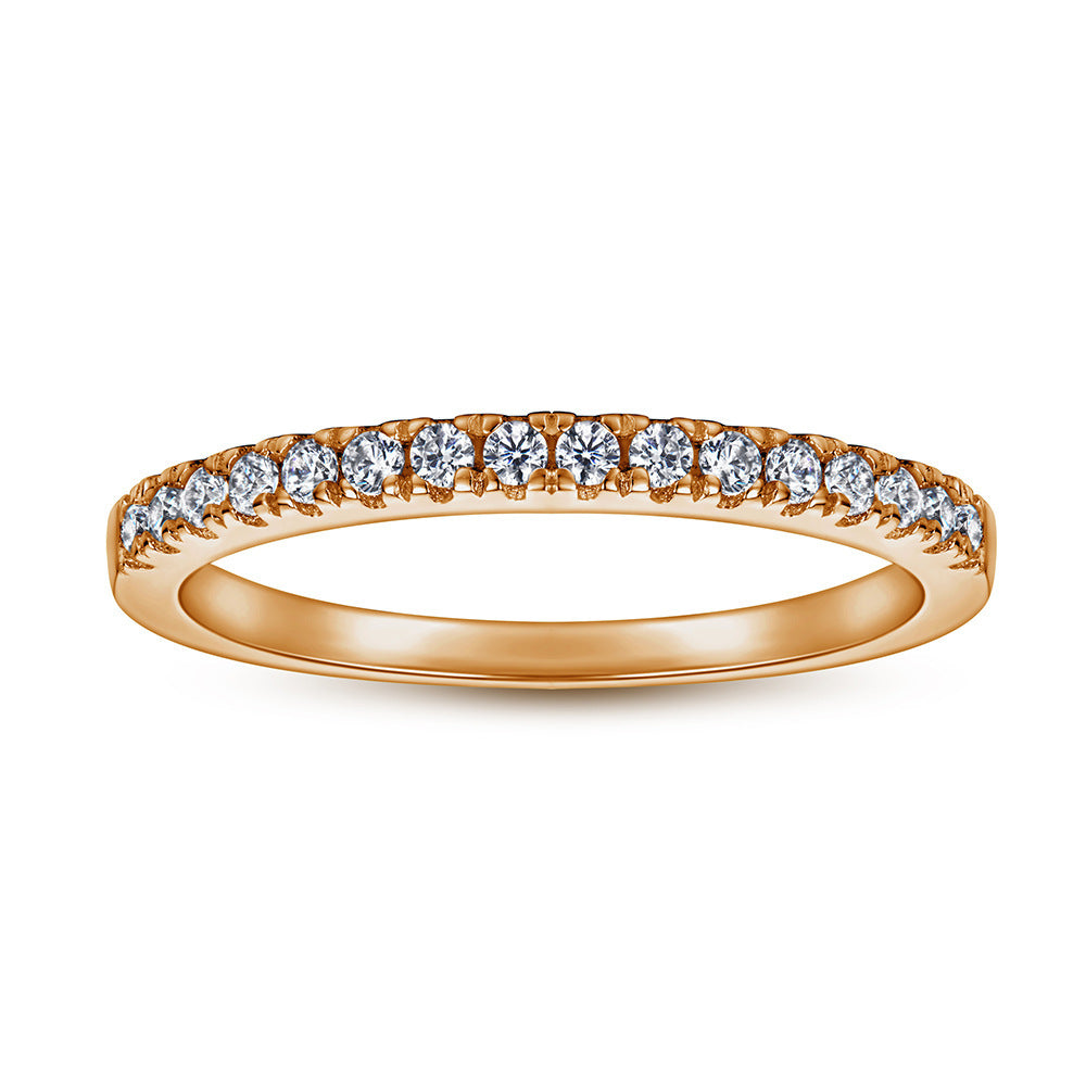 Bague en argent 925 sertie de diamants Fashion Lady