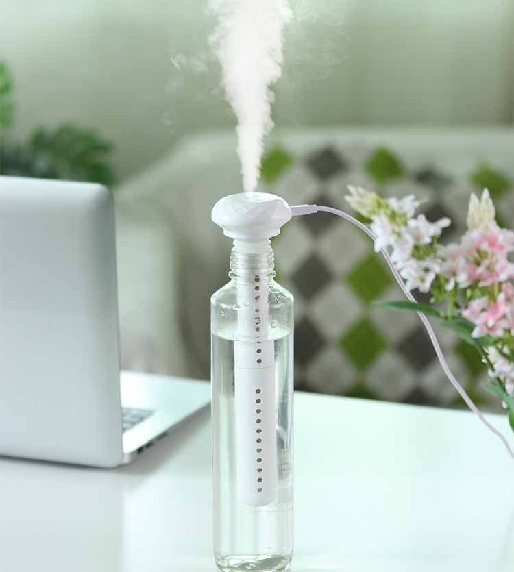 Mini humidificador de aire ultrasónico USB, lámpara LED, difusor de aceites esenciales USB, purificador de coche, generador de niebla de aniones aromáticos