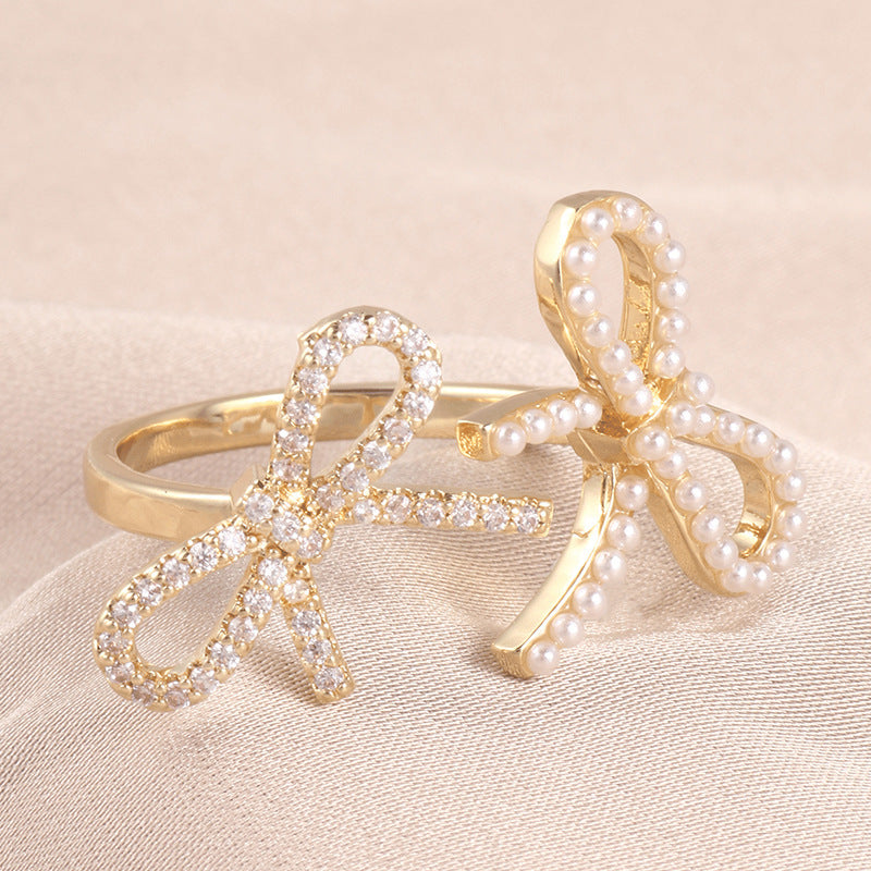 Fashion Trend Unique Bow Ring Design For Women