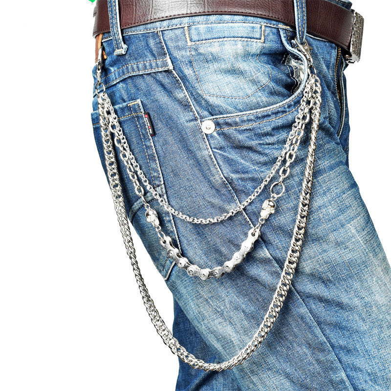 Accessoires vestimentaires Hip Hop Jeans Chaîne de taille en métal