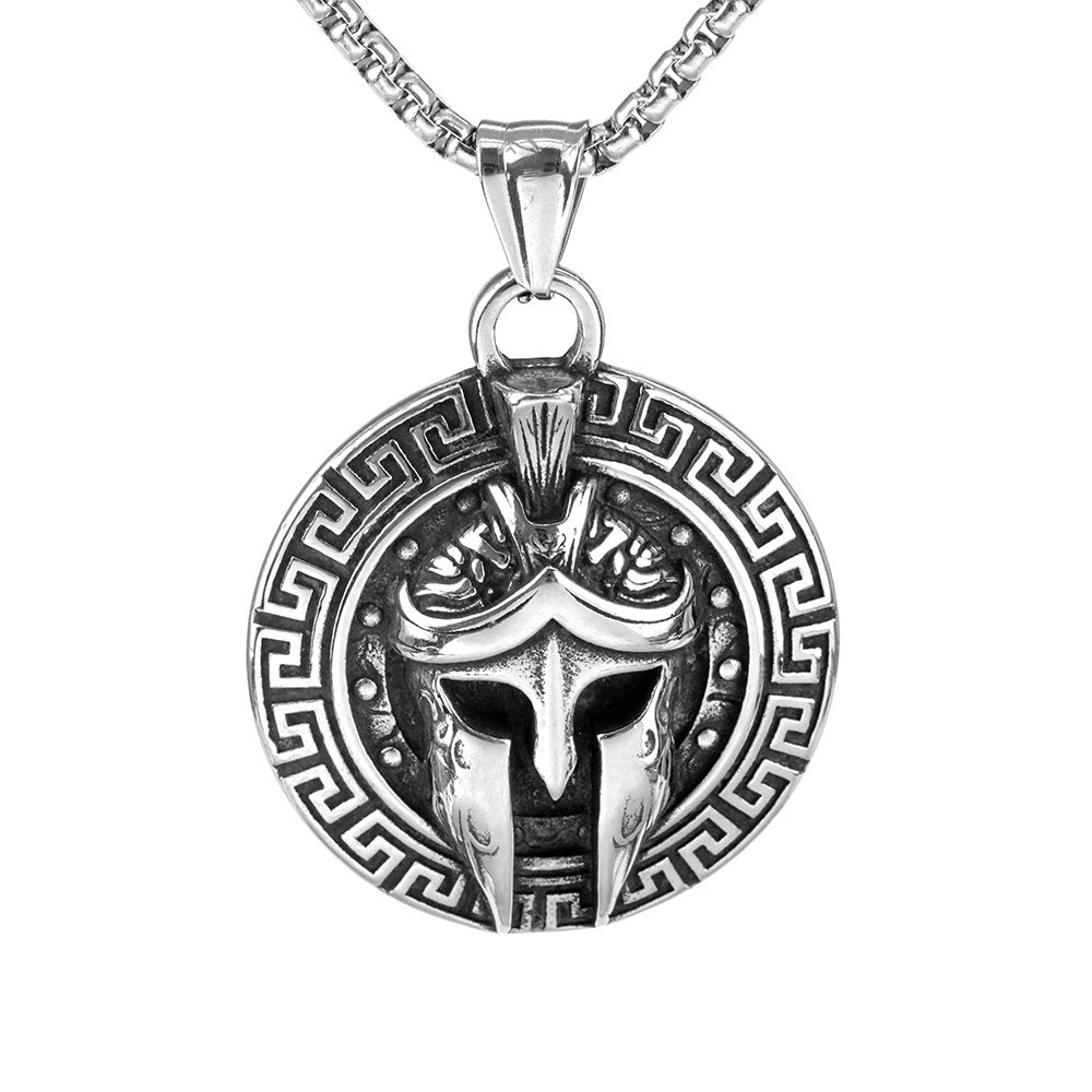Ancient Greek Stainless Steel Personality Spartans Mask Pendant