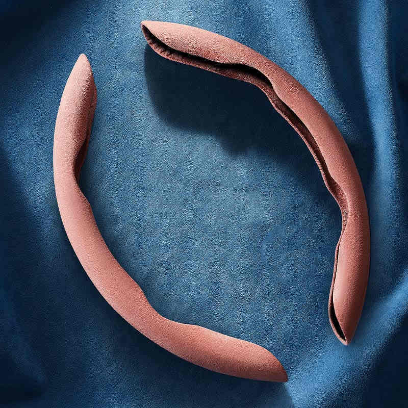 Housse de volant de voiture en daim, Ultra-fine, absorbant la sueur, antidérapante, été