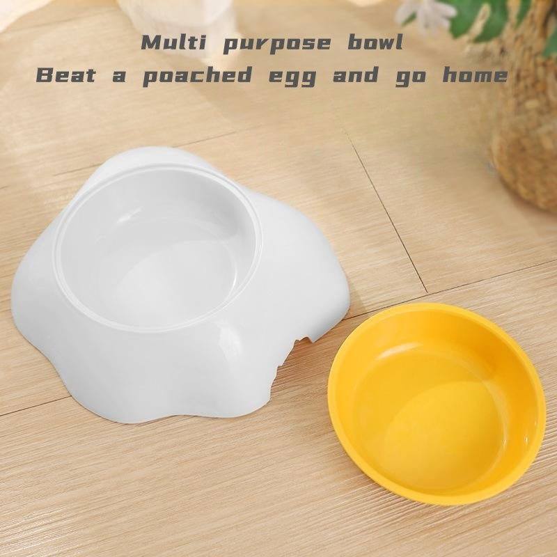 Cuenco para mascotas en forma de huevo, agua potable, cuenco individual, cuenco doble, cuencos para perros, lindo cuenco de alimentación para mascotas, comida y agua en forma de yema de huevo, alimentador de cuenco elevado