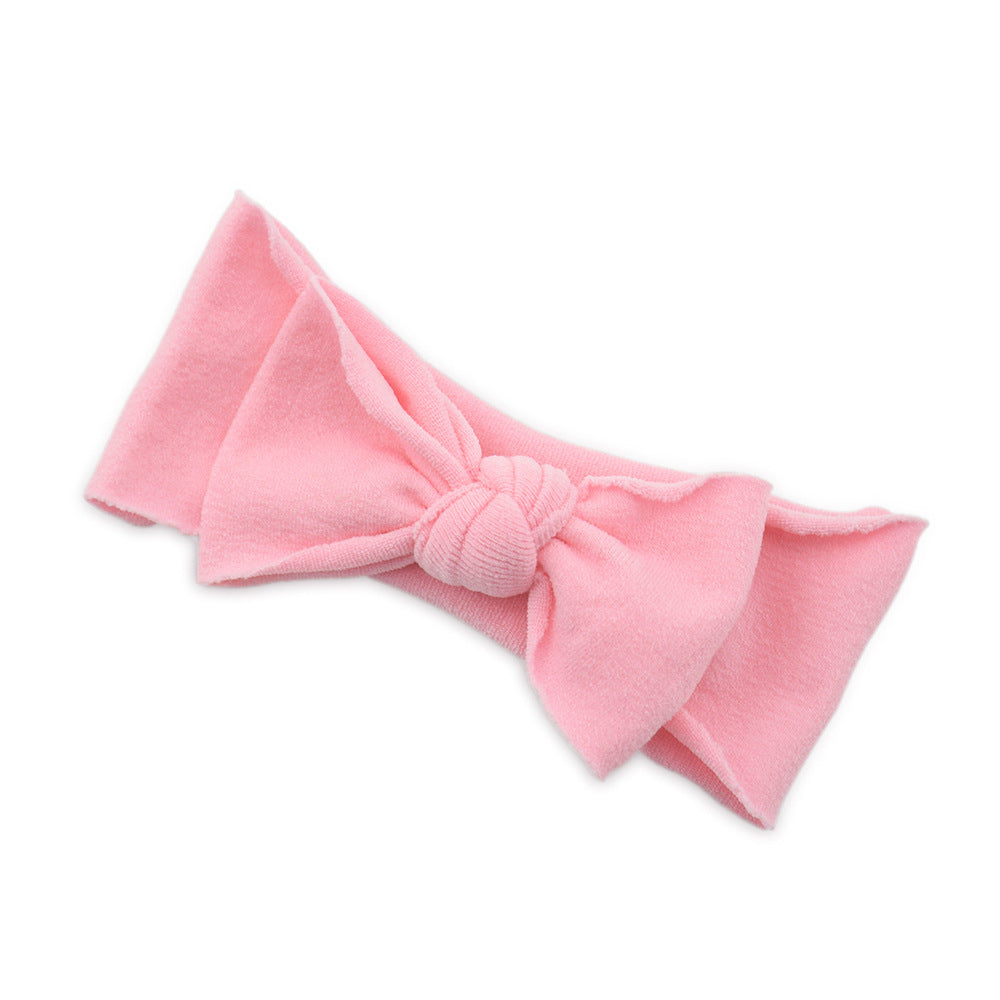 Accessoires pour cheveux de bébé, bandeau noué de couleur unie