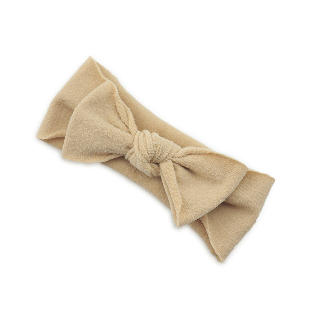 Accessoires pour cheveux de bébé, bandeau noué de couleur unie