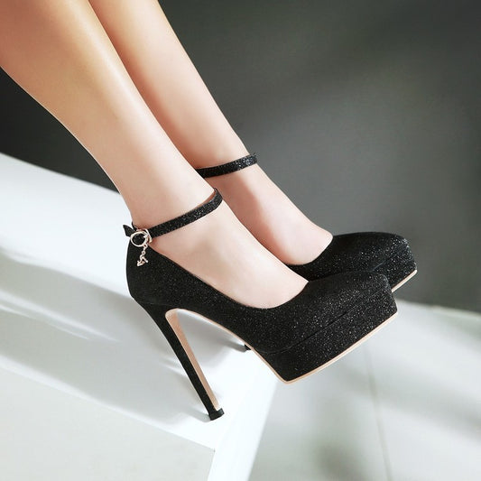 Chaussures à plateforme imperméables à talons aiguilles chics pour femmes