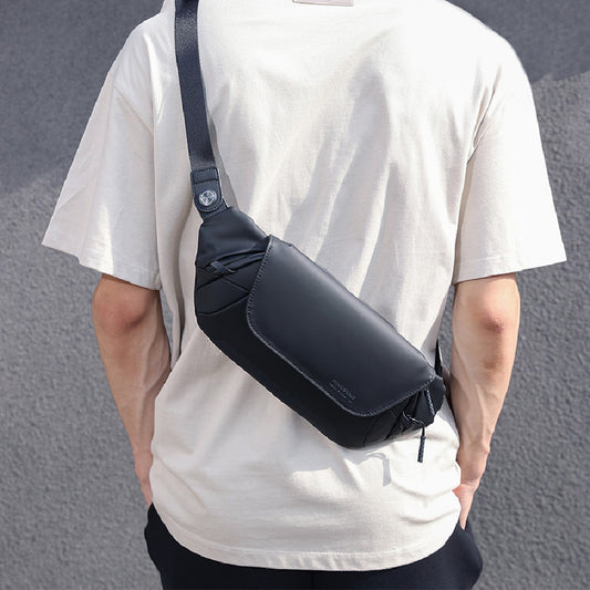 Bolso de pecho para hombre Bolso cruzado ligero impermeable simple Calle