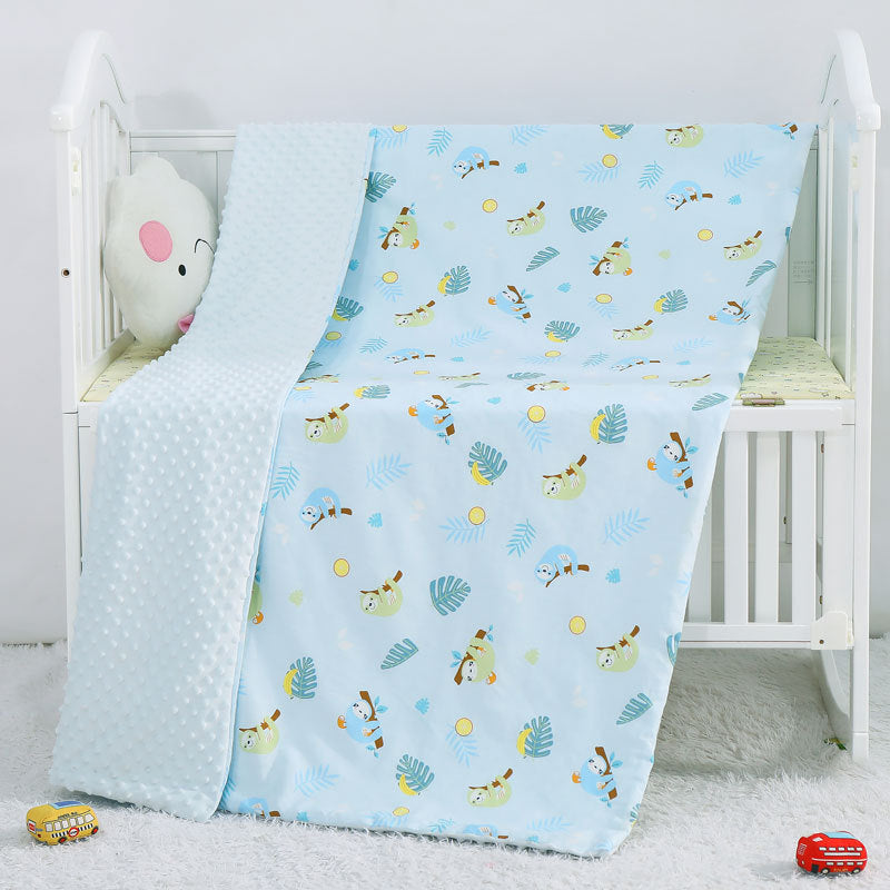 Couvertures de bébé de dessin animé pour enfants, couvertures à pois, couvertures, poussettes, couvertures