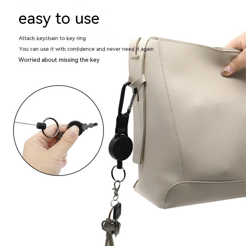 Porte-clés antivol rétractable à haute élasticité