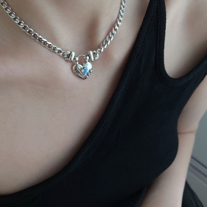 Vintage Zircon Love Necklace For Women