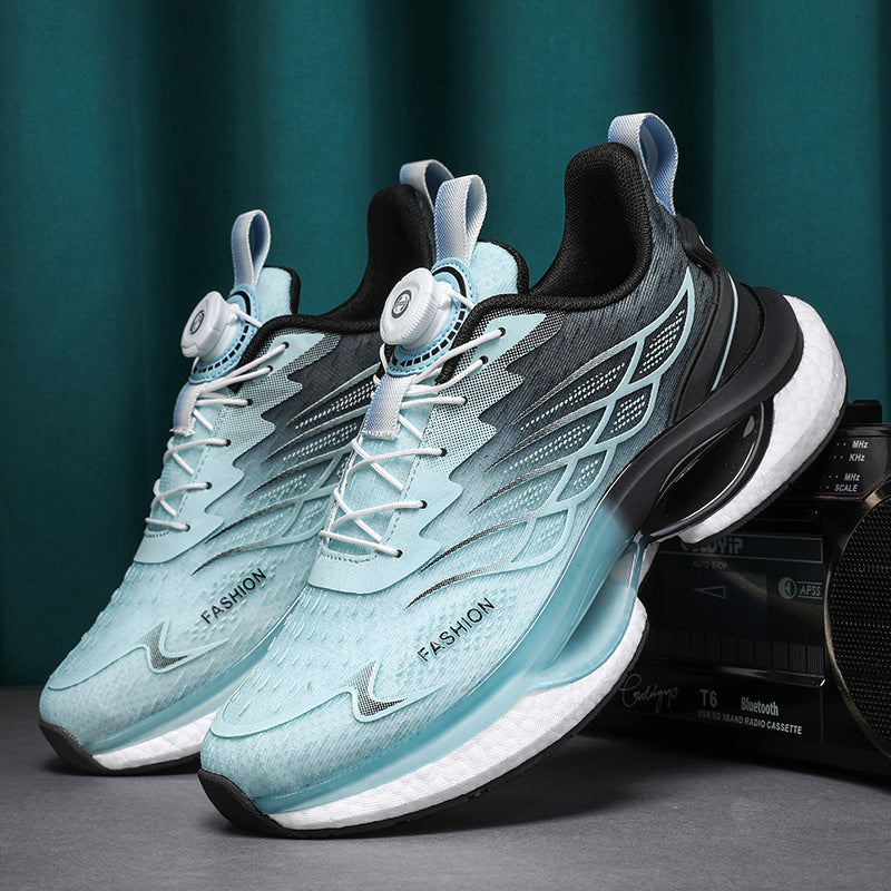 Chaussures de course à coussin d'air tissé volant avec boucle tournante