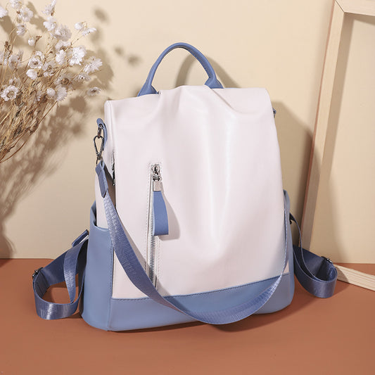 Sac pour femme en cuir souple texturé sac à dos mode Style Hong Kong grande capacité