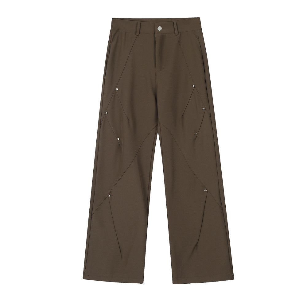 Fashion Men's Loose Wide-leg Straight Trousers