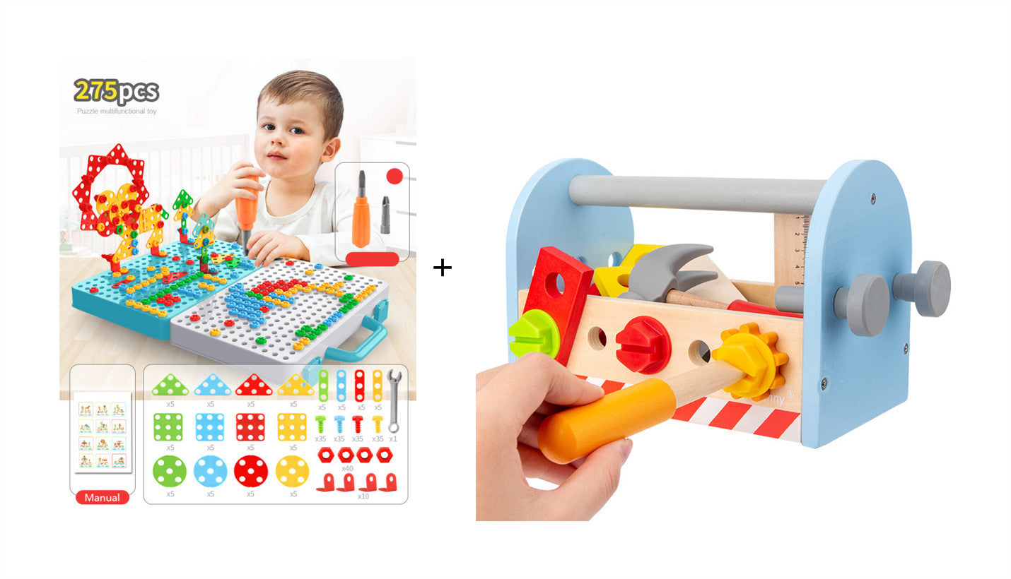 Tournevis pour enfants, jouet, perceuse électrique, assemblage et démontage pratiques, boîte à outils, Puzzle pour bébé