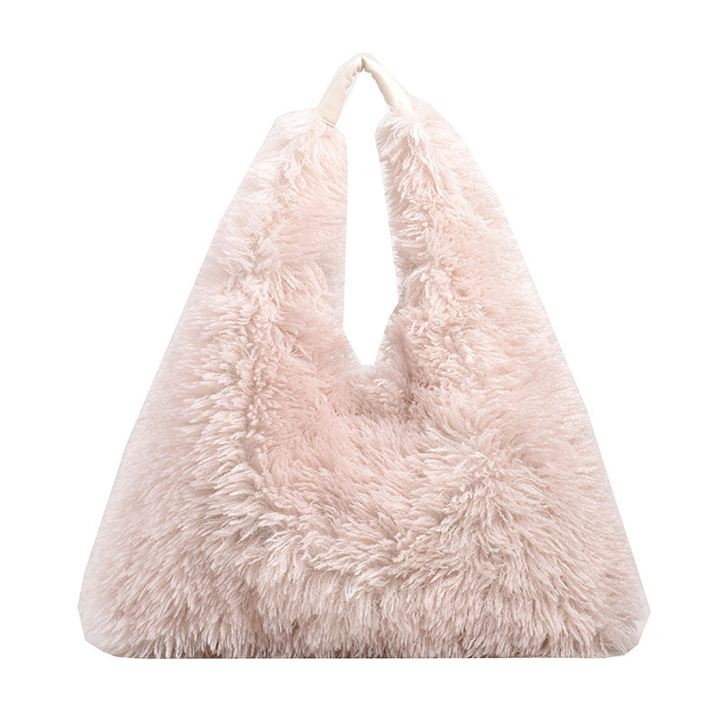 Sacs à main en peluche pour femmes, sac à bandoulière de grande capacité, mignon mode de luxe de styliste, fourre-tout tendance, nouvelle collection automne et hiver