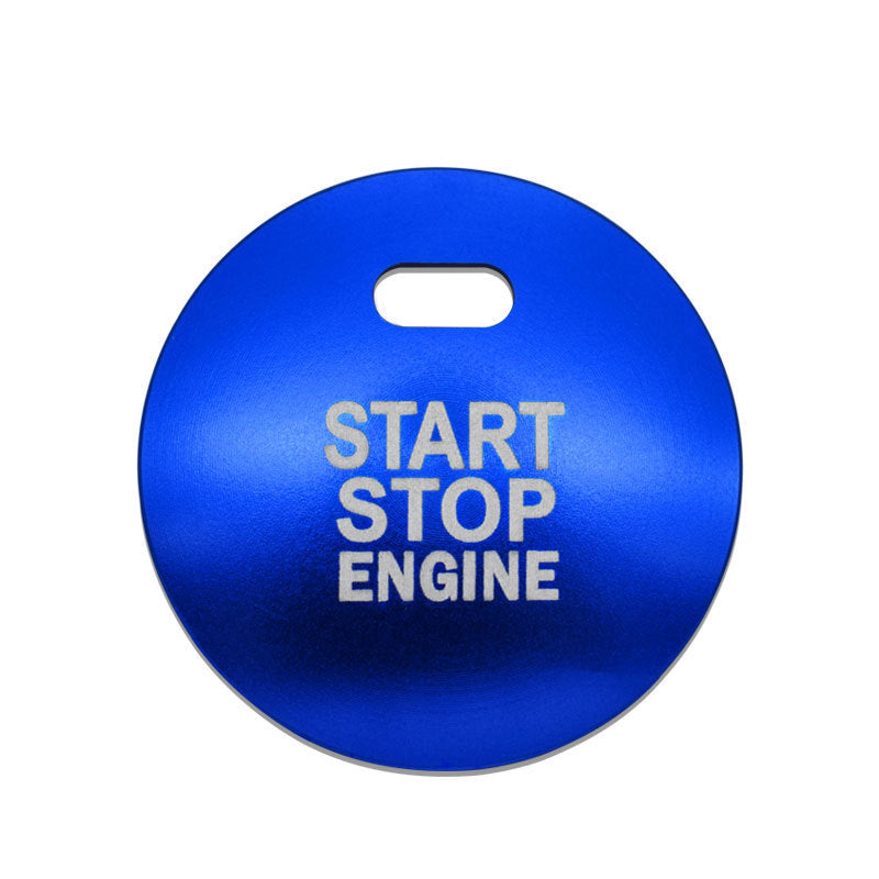 Car Interior Decoration One-key Start Decoration Sticker Key Cover Start Aluminum Alloy