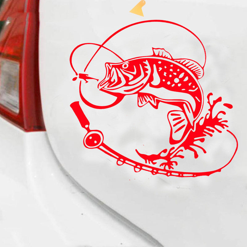 New Year Stickers Year Fish Bumper Stickers Creative Personality Car Decorative Car Sticker Bumper Stickers Window Door Decals Stickers