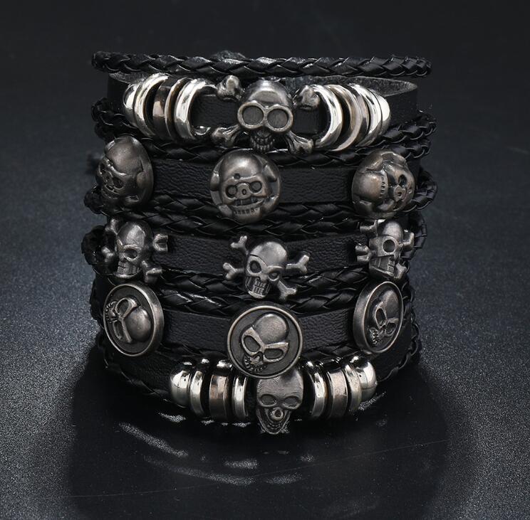 Bracelet de costume multicouche cinq pièces tissé à la main pour hommes