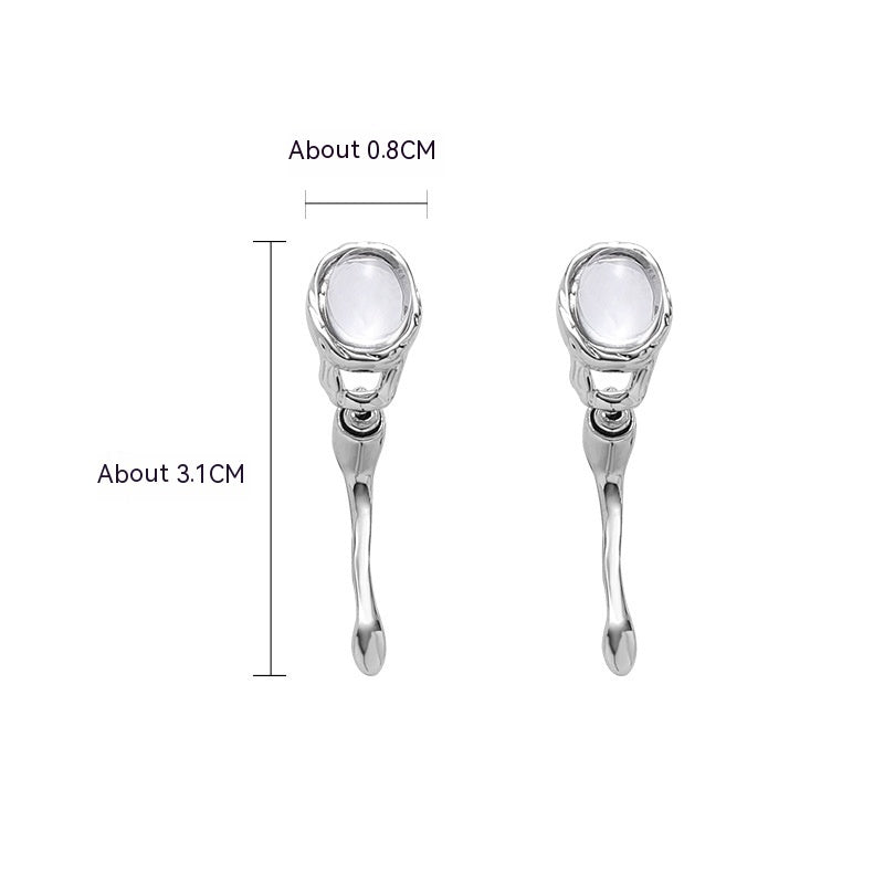 Original Transparent Egg Surface Long Earrings For Women