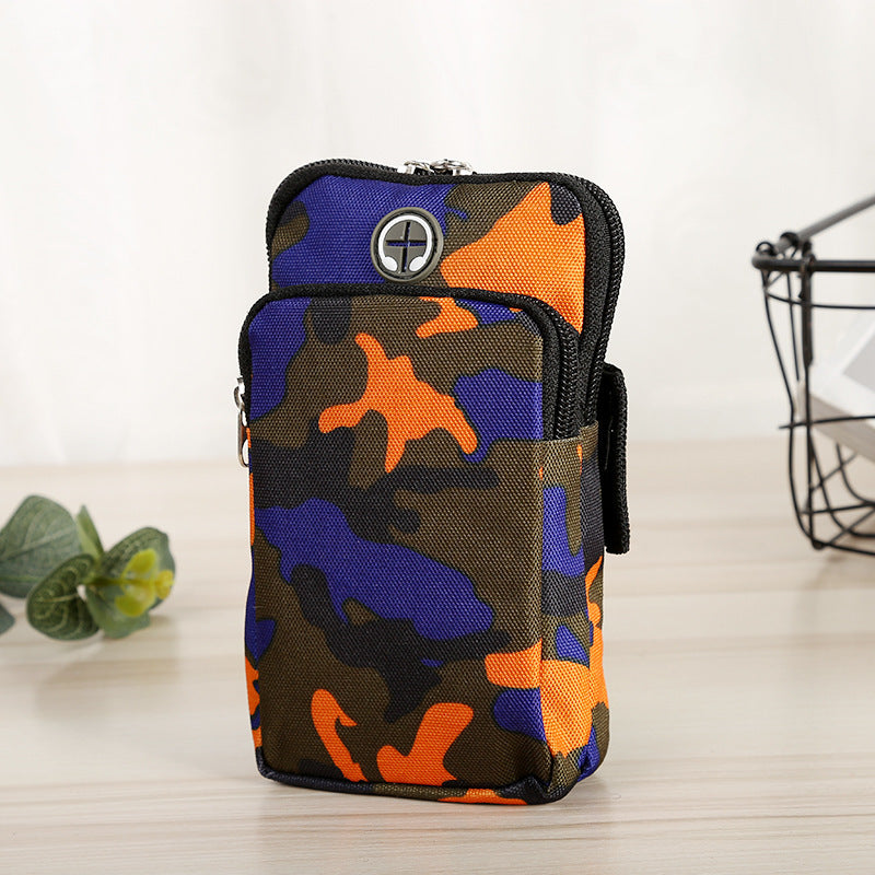 Running Sports Camouflage Mobile Phone Arm Water Repellent Wrist Bag